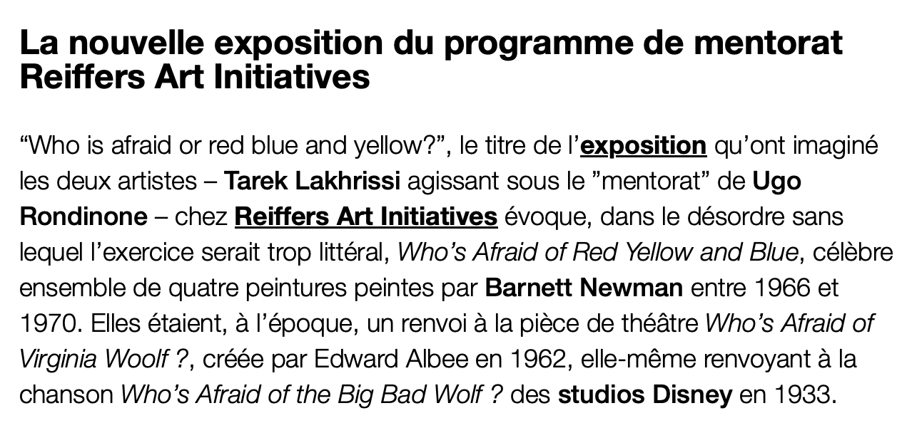 Ugo Rondinone & Tarek Lakhrissi à Reiffers Art Initiatives : visite guidée de l'exposition 