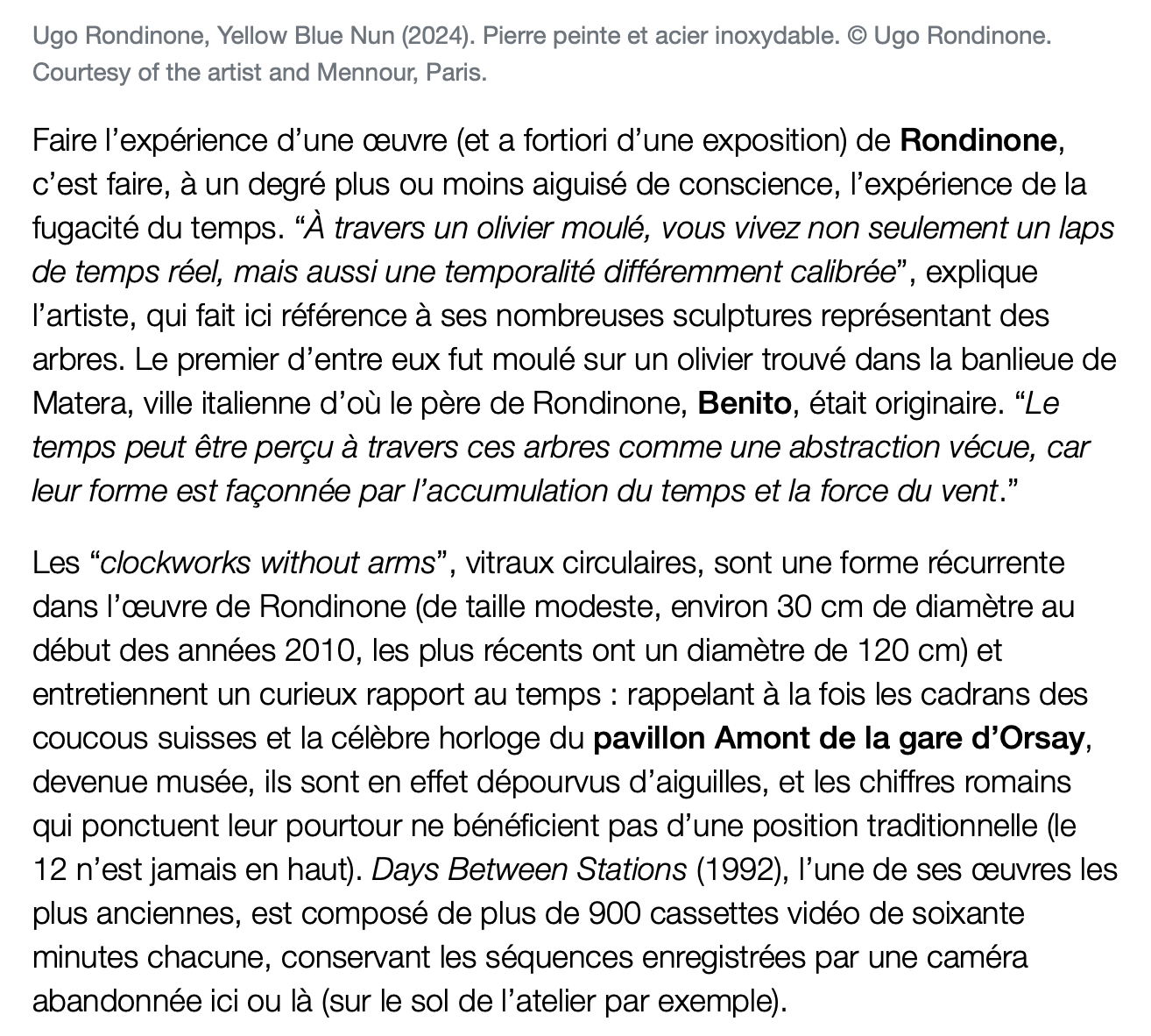 Ugo Rondinone, une star de l’art exposée à Reiffers Art Initiatives